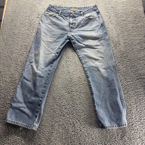 Cabelas Jeans Mens 36x32 Blue Light Wash Cotton Classic Straight Denim Workwear - 第 1/10 張圖片
