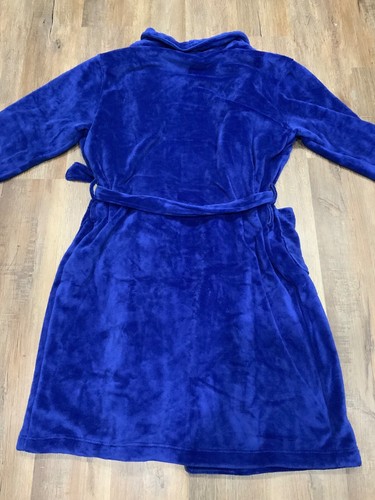 NWT RALPH LAUREN Big Polo Pony Plush Velour Bath Robe Blue L/XL - Picture 5 of 6