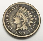 1862 P Indian Head Cent Penny  *VF - VERY FINE*  **FREE SHIPPING**