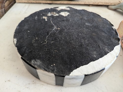 Checkered Ashtray Vintage 7⅞" Black & White Marble Ash Tray - Bild 6 von 9