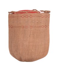 Attu Basket Late 19th Century  Size 7.75" H x 5.75" D  Hand Woven Tightly Twine