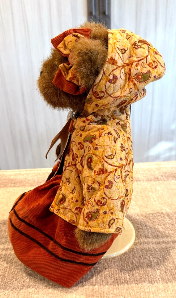 Boyds Bears *Sienna Autumnworth* Brown Plush w/Tags & Stand #904911 - Image 2 of 4