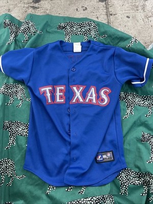 Majestic MLB Texas Rangers Josh Hamilton #32 Baseball Jersey Blue Youth H65