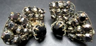 MIRIAM HASKELL Horse Shoe Mark Silver Rhinestone Vintage Clip Earrings