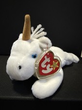 RARE RETIRED Ty Beanie Babies Mystic The Unicorn 93/94 (Tan Horn) PVC 4007 W Tag
