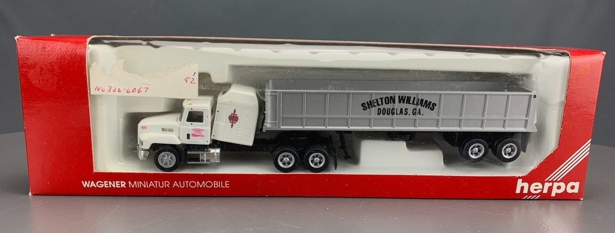 HO Scale Herpa 6067 MACK Semi Truck Shelton Williams w/Gravel Box