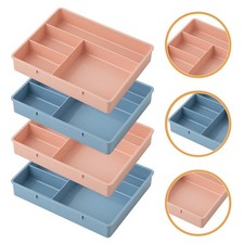  4 Pcs Organisateur En Plastique Bannettes Rangement Bureau Bacs De