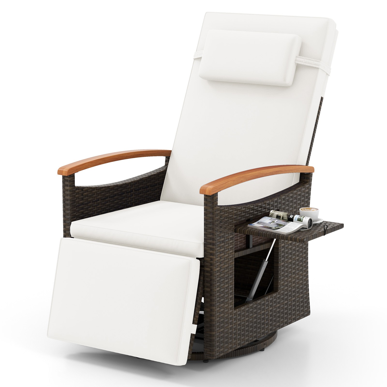 Patio Wicker Chaise Lounge Chair
