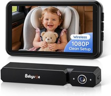 Babyvue Wireless Baby Car Camera, 5.2" Display, Night Vision, No Wiring