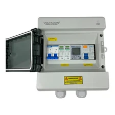 AC Combiner Box for Solar Inverters 5kW 230V Eastron SDM230 Surge Protection RCD