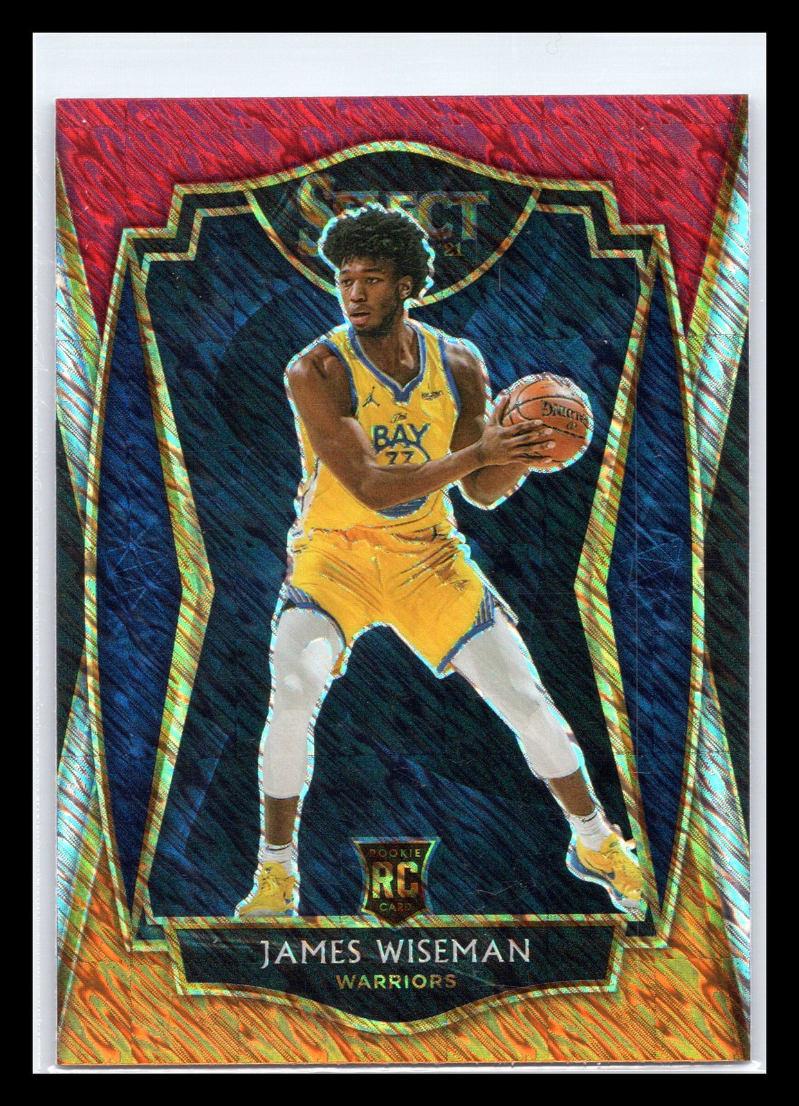2020-21 Panini Select #184 James Wiseman Tri-Color Prizms RC Warriors
