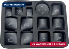 14 Pack Interior Door Armrest Window Switch Button Trim Cover Compatible