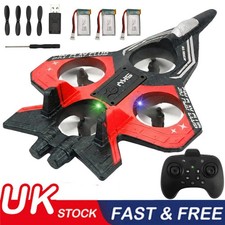 360° Flip RC Plane Toy Drone Remote Control Glider Jet Flying 2.4G LED Light UK