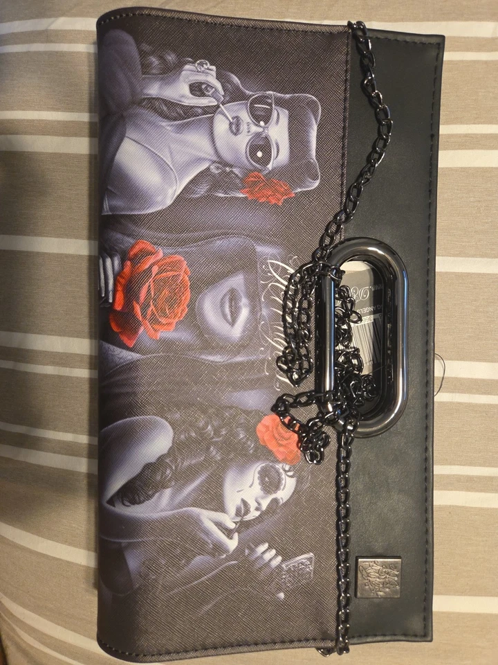 DG Angels Ride Or Die Clutch Purse Metal Chain #R1 - Image 2 of 4