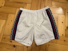 Gucci Swimming Trunks Shorts Size 50 Large Beige Monogram Men's Swimwear
