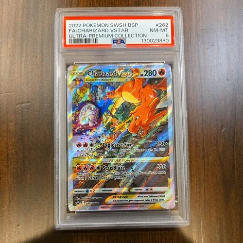 2022 Pokémon Swsh BSP FA /CHARIZARD VSTAR ULTRA -PREMIUM COLLECTION PSA 8