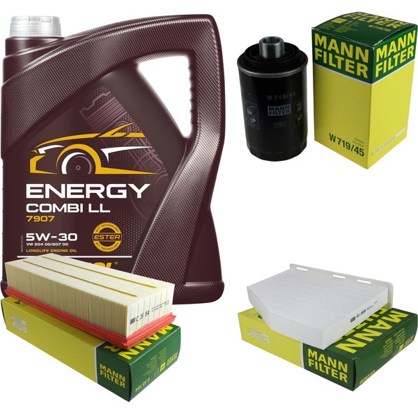 Inspektionspaket 5L Mannol Energy 5W-30 FüR Audi A3 1.8 Tfsi 2.0 Q3 VW Golf VI-image
