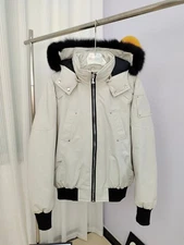 Winter Classic Warmth Moose Knuckles Scissors Down Jacket Rivet Hoodie Coat */--