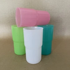 Tupperware Stackable Tumblers 12 oz. Cup Set of 4 Multicolor #2412
