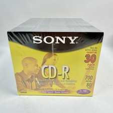 Sony CD-R 30 Pack 700MB 80min 1-48x Slim Jewel Cases New Sealed