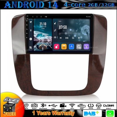 9'' Android 14 Head Unit GPS NAVI Carplay Radio für Chevrolet Tahoe Silverado 07-15