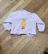 Vintage Sesame Street Pink Jean Jacket with Big Bird
