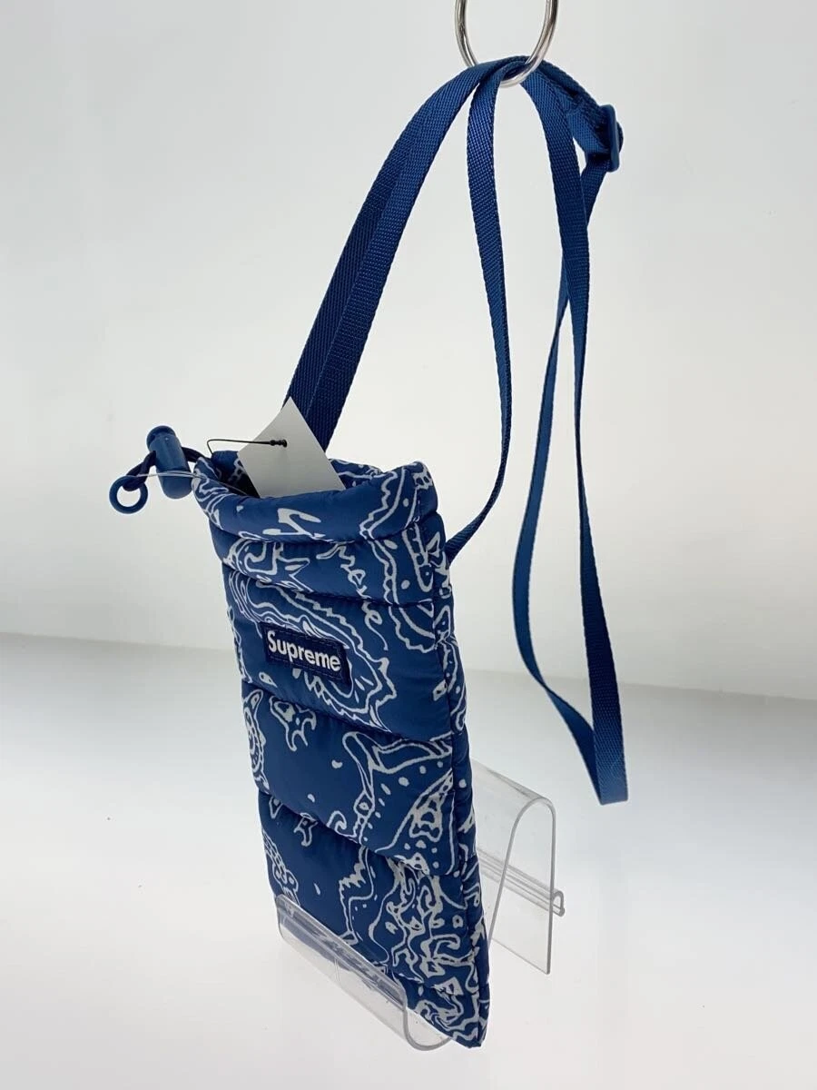 Sac à bandoulière Supreme/polyester/bleu/paisley/pochette col bouffant