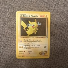 Pokemon Cards Lt. Surge's Pikachu Gym Heroes Common 81/132 LP