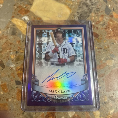 #ad 2024 Bowman Sterling Max Clark Auto Purple To 120 Chaser Pack $5.00