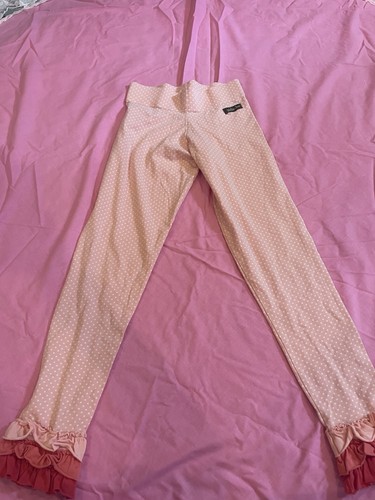 Matilda Jane Peachy Pink Polka Ruffle Pants 12