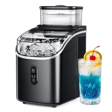 8.7 in. 30 lb./24h Countertop Portable Ice Maker in Black