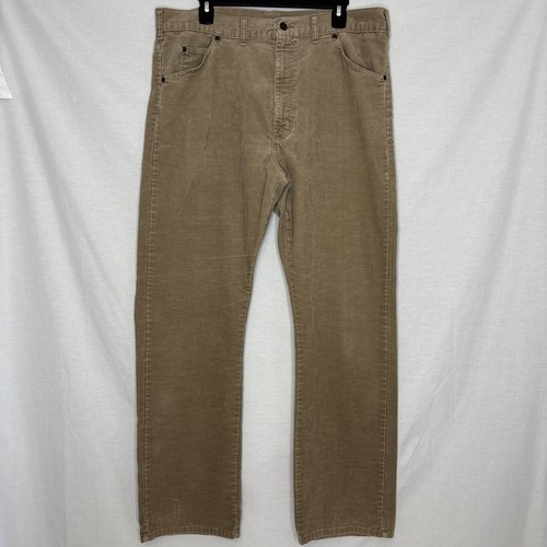 Vintage 70s Big Yank Mens Tan Corduroy Pants 38x32 Scovill Zip Made in USA - Picture 1 of 11