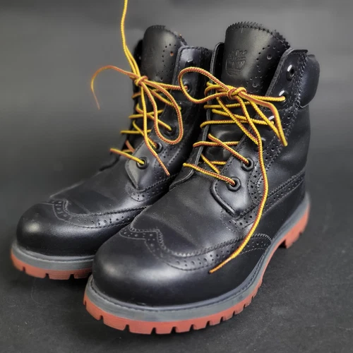 Billionaire Boys Club Bee Line X Timberland Brogue Black Leather Boots Sz 7W/6M