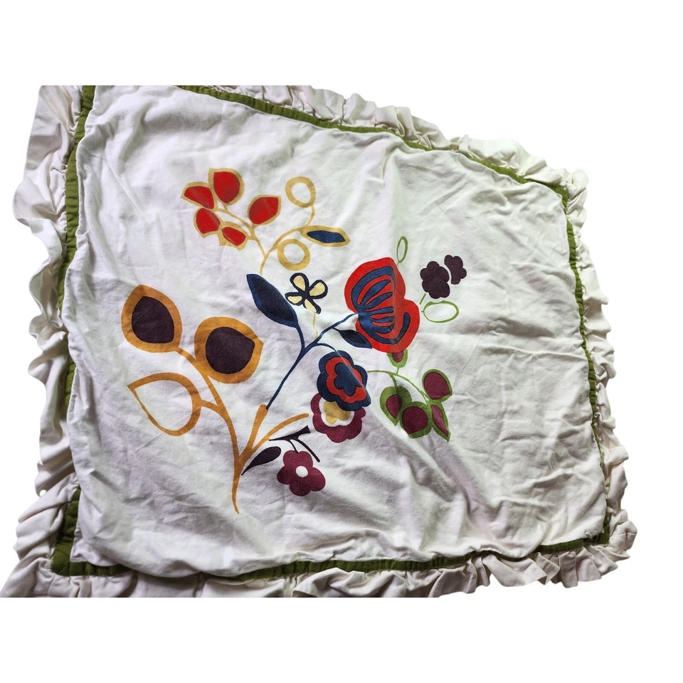 Juego de 2 fundas de algodón con flecos florales ANTHROPOLGIE (1 euro, 1 estándar) Foto 2 de 4