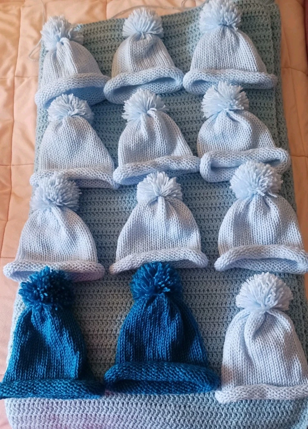 12 Baby/Infant Knitted Hats
