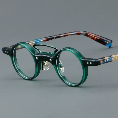 Acetat Retro Japanische Runde Lesebrille Herren Damen Lesebrille Brillengestell - Bild 7 von 18