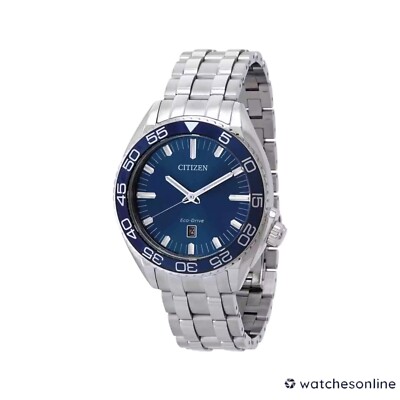Citizen AW1770-53L Men's Eco-Drive Carson Stainless Steel Blue