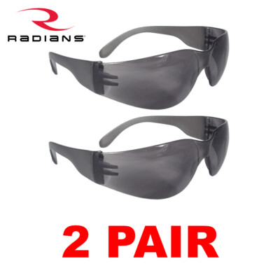 Radians MR0120ID Mirage Smoke Anti-Fog Lens Safety Glasses (2 PAIR)