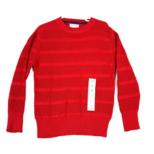Boy's Cat  Jack Long Sleeve Red Classic Sweater, 100 Cotton, NWT, XS, 4/5