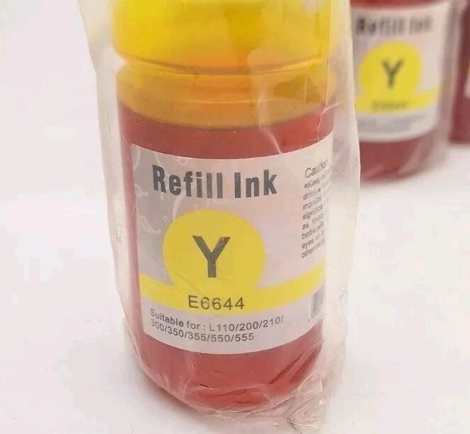 Refill Yellow Dye ink Epson L100 L110 L120 L200 L210 L300 L350 L355 L550 L555 - Image 2 of 3