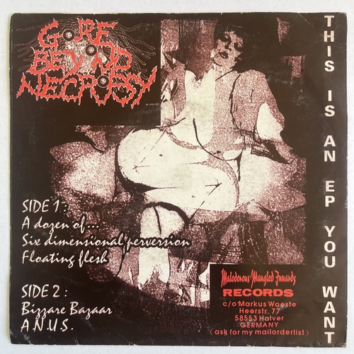 Gore Beyond Necropsy –This Is An EP You Want 1993 GRINDCORE GERMANY MMI 006 EP - Foto 2 di 8