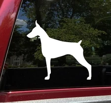 Doberman Pinscher Vinyl Decal | Dobie Dog Dobermann Puppy K-9 | Die Cut Sticker