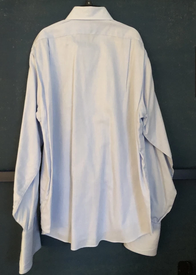 BARNEYS NEW YORK 浅蓝色长袖 Polo 正装衬衫 - 16 1/2 - 36 — 第 2/2 张图片