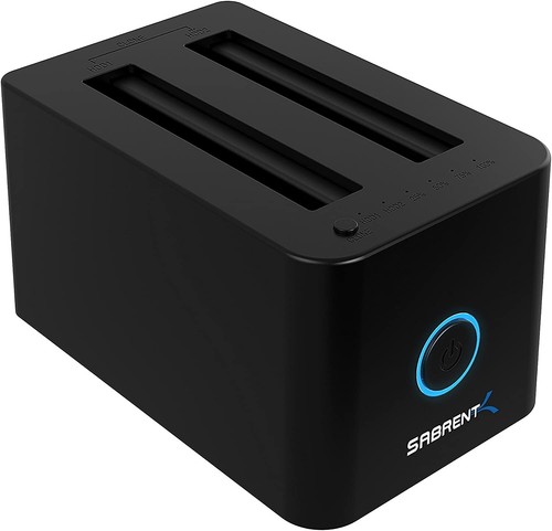 SABRENT DS-2SSD USB 3.0 2.5" SATA Dual Bay Hard Drive SSD Cloning Dock Station - Picture 2 of 9
