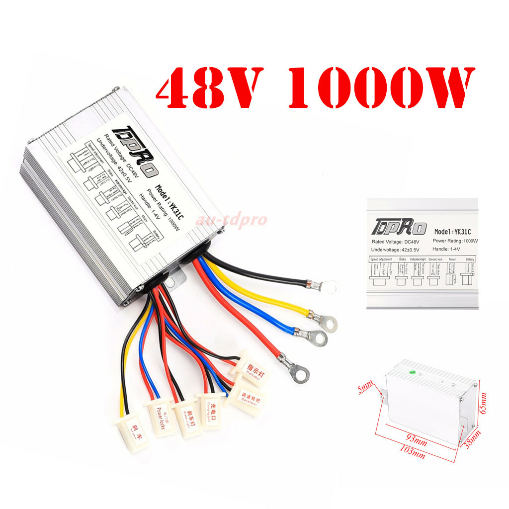 電動自転車用コントローラー 48V 1000W Amazon.com: ZXTDR 48V 1000W Brush Speed Motor Controller for