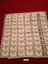 Lot of (50) $1 Dollar Bill Common Star Notes, All 2017 Various Districts (LotA3)