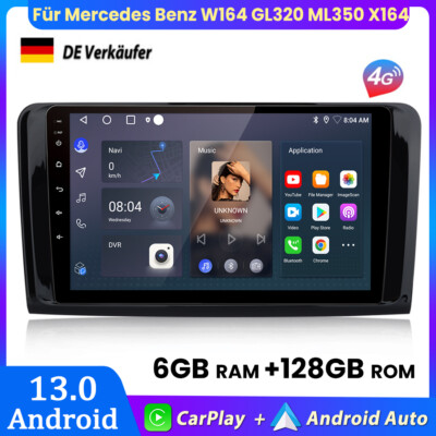 Für Mercedes Benz W164 GL320 ML350 X164 Autoradio Android 13 GPS Carplay 6+128GB