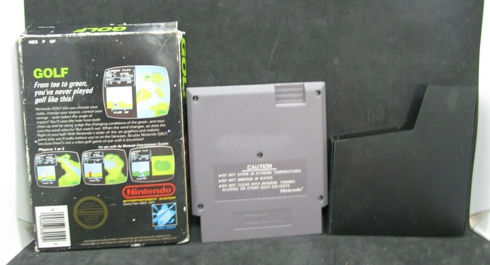 COMPLETE IN BOX ~ NES Golf (Nintendo, NES) Original Box & Sleeve - NO Manual CIB - Image 2 of 2