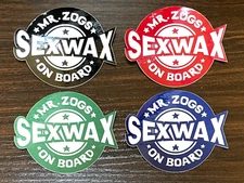 Mr. Zogs Sex Wax Sticker 4.25 in x 3.5 in Multicolor Surf Decal