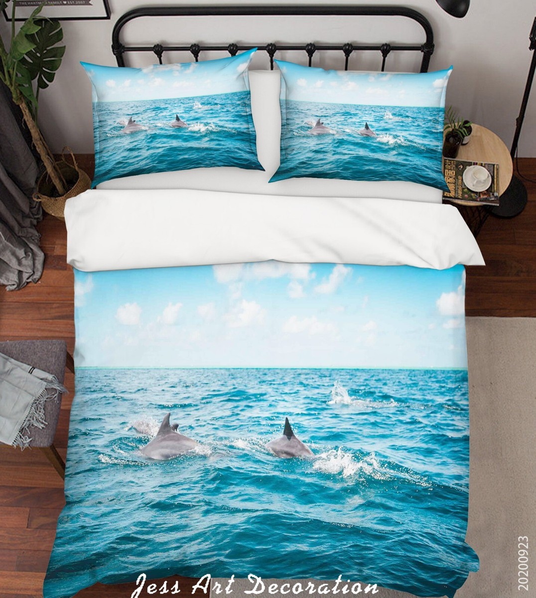 3D Dolphin Sea Quilt Cover Set Duvet Cover Bedding Pillowcases